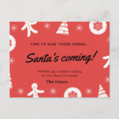 クリスマスカおもしろいーユーモアのあるド  ポストカード (正面)