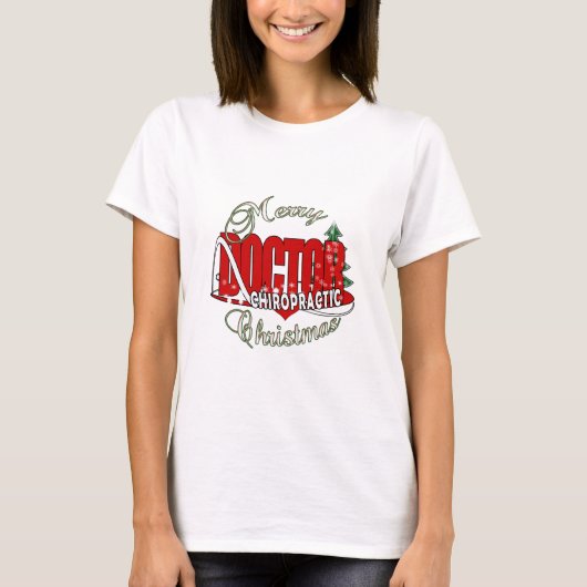 クリスマスカイロプラクティック医 Tシャツ (正面)