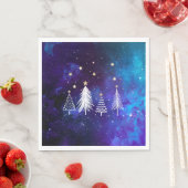 クリスマスカイ,青,白,星,パーティー紙 スタンダードランチョンナプキン (インサイチュ)
