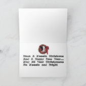 クリスマスカウカードを持っている シーズンカード (内部)