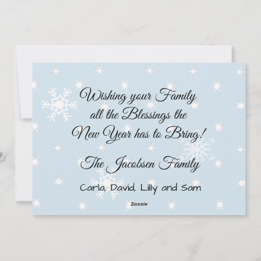 クリスマスカウクリスマスおもしろいカードを持っている シーズンカード (裏面)