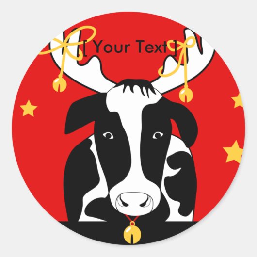 クリスマスカウシール ラウンドシール (正面)