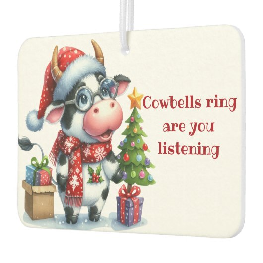 クリスマスカウツリープレゼント カーエアーフレッシュナー (左)