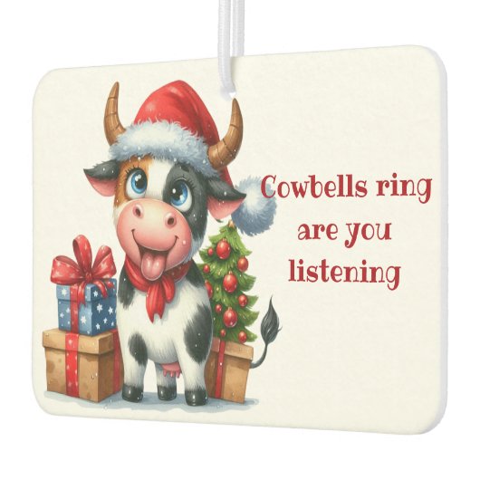 クリスマスカウツリープレゼント カーエアーフレッシュナー (左)