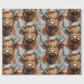 クリスマスカウハイランダー ラッピングペーパー (フラット)