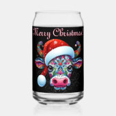 クリスマスカウブルサンタハットメキシカン ガラス缶 (裏面)
