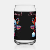 クリスマスカウブルサンタハットメキシカン ガラス缶 (右)