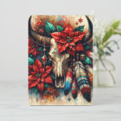 クリスマスカウブルスカルポインセティアスフェザー シーズンカード (スタンド正面)