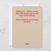 クリスマスカウブルスカルポインセティアスフェザー シーズンカード (裏面)