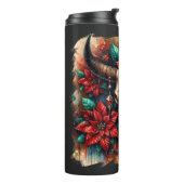 クリスマスカウブルスカルポインセティアスフェザー タンブラー (回転左)