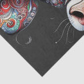 クリスマスカウブルw/サンタハットメキシコフォークアート 薄葉紙 (詳細)