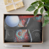 クリスマスカウブルw/サンタハットメキシコフォークアート 薄葉紙 (ギフト)