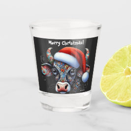 クリスマスカウブルw/サンタハットメキシコフォーク帽子 ショットグラス