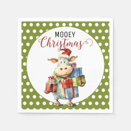 クリスマスカウプン スタンダードカクテルナプキン (正面)