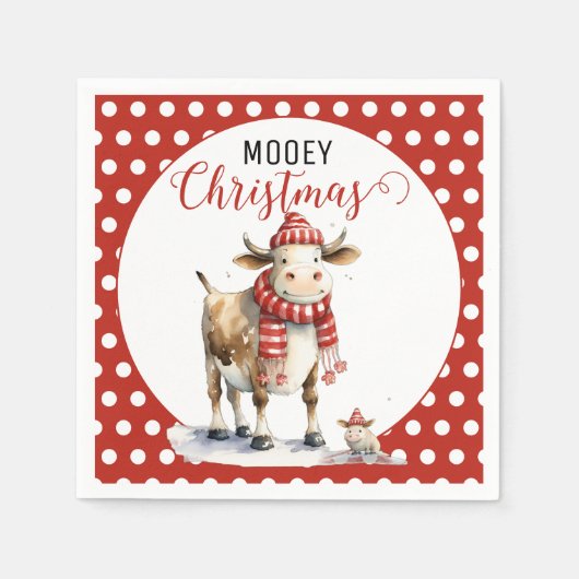 クリスマスカウプン スタンダードカクテルナプキン (正面)