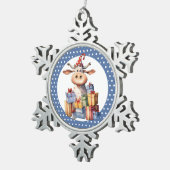 クリスマスカウプン スノーフレークピューターオーナメント (右)