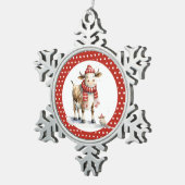 クリスマスカウプン スノーフレークピューターオーナメント (右)