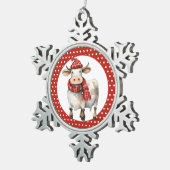 クリスマスカウプン スノーフレークピューターオーナメント (右)