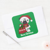 クリスマスカウホリデーの国のシール スクエアシール (封筒)