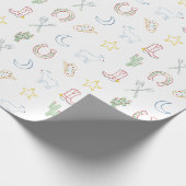 クリスマスカウボーイウェスタンカントリークリスマス ラッピングペーパー (角)