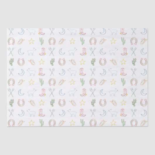 クリスマスカウボーイウェスタンカントリークリスマス 薄葉紙 (正面)