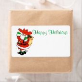 クリスマスカウボーイサンタラベルまたは名前タグテンプレート ラベル (インサイチュ)