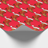 クリスマスカウボーイブーツカントリーウェスタン女性のカーボーイ ラッピングペーパー (角)