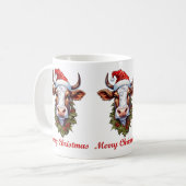 クリスマスカウマグカップ コーヒーマグカップ (正面左)