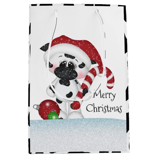クリスマスカウミディアム抱き枕 ミディアムペーパーバッグ (正面)