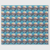 クリスマスカウラッピング紙 ラッピングペーパー (フラット)