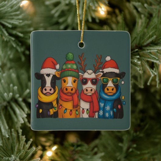 クリスマスカウラバーファームハウスファームサンタハイランド セラミックオーナメント (ツリー)