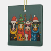 クリスマスカウラバーファームハウスファームサンタハイランド セラミックオーナメント (左)