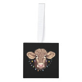 クリスマスカウラバーライツファーム農家クリスマス キューブオーナメント (正面)