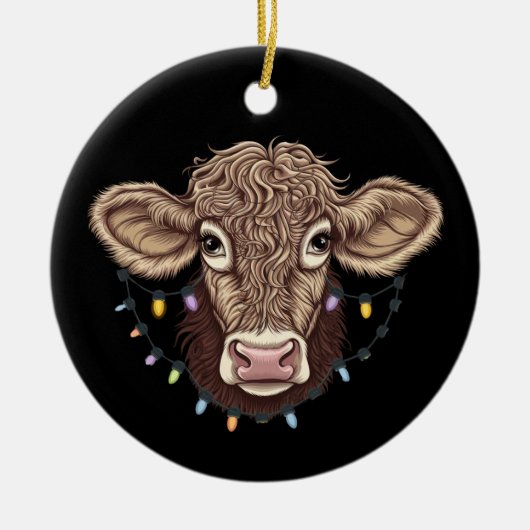 クリスマスカウラバーライツファーム農家クリスマス セラミックオーナメント (正面)
