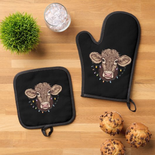 クリスマスカウラバーライツファーム農家クリスマス 鍋つかみ&鍋敷きセット (トップダウン)