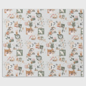 クリスマスカウントタウン降臨カレンダラッピング紙 ラッピングペーパー (フラット)