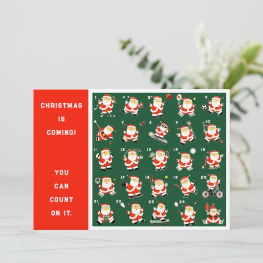 クリスマスカウントダウンカレンダー シーズンカード (スタンド正面)