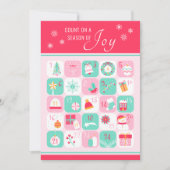 クリスマスカウントダウンピンクの喜びの季節を数える (正面)