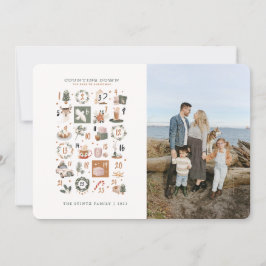 クリスマスカウントダウンフォトカードホリデーオブジェクト 招待状