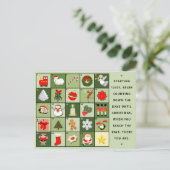 クリスマスカウントダウンホリデーカード シーズンポストカード (スタンド正面)