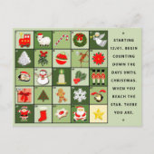クリスマスカウントダウンホリデーカード シーズンポストカード (正面)