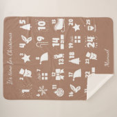 クリスマスカウントダウン降臨カレンダー シェルパブランケット (正面(横))