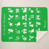 クリスマスカウントダウン降臨カレンダー シェルパブランケット (正面(横))