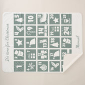 クリスマスカウントダウン降臨カレンダー シェルパブランケット (正面(横))