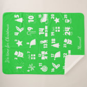 クリスマスカウントダウン降臨カレンダー シェルパブランケット (正面(横))