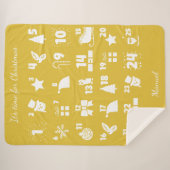 クリスマスカウントダウン降臨カレンダー シェルパブランケット (正面(横))