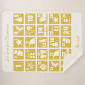 クリスマスカウントダウン降臨カレンダー シェルパブランケット (正面(横))