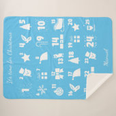 クリスマスカウントダウン降臨カレンダー シェルパブランケット (正面(横))