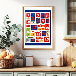 クリスマスカウントダウン ファミリーアドベントカレンダー ポスター