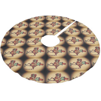 クリスマスカエルのツリースカート ブラッシュドポリエステルツリースカート